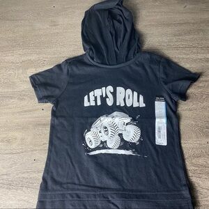 Let’s Roll Black Hoodie T-Shirt Size 3T